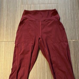 lulu align joggers in marron size 2